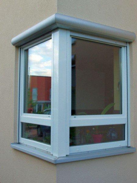 Eck-Fenster in weiß Gramlich 
