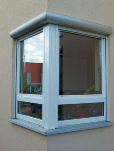 Eck-Fenster in weiß Gramlich 